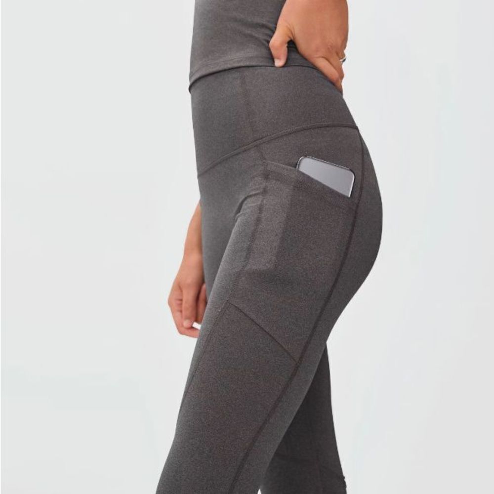 Everlane Perform Leggings Womens Size XXS 2XS Gray Heather Pocket High Rise NEW - Picture 2 of 13